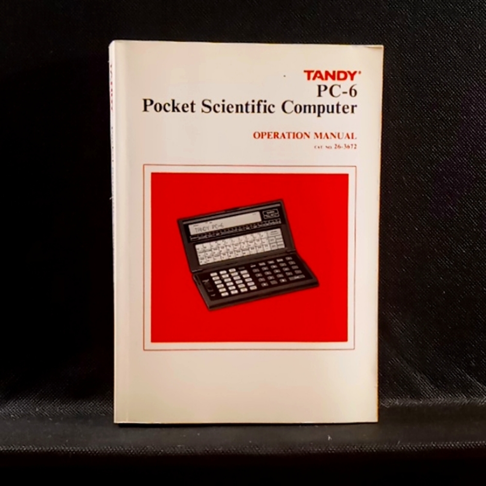 Tandy PC-6 Pocket Scientific Computer Operation Manual